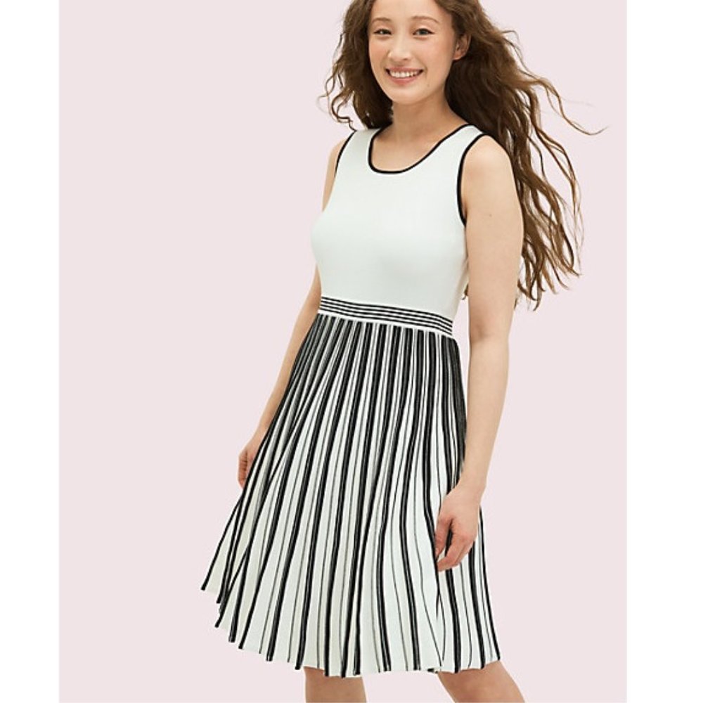 NWT Kate Spade Black&White Sweater Dress XS